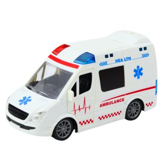 Karetka ambulans zdalnie sterowany RC z dźwiękiem i światłami, biały EAN: 5905991052753