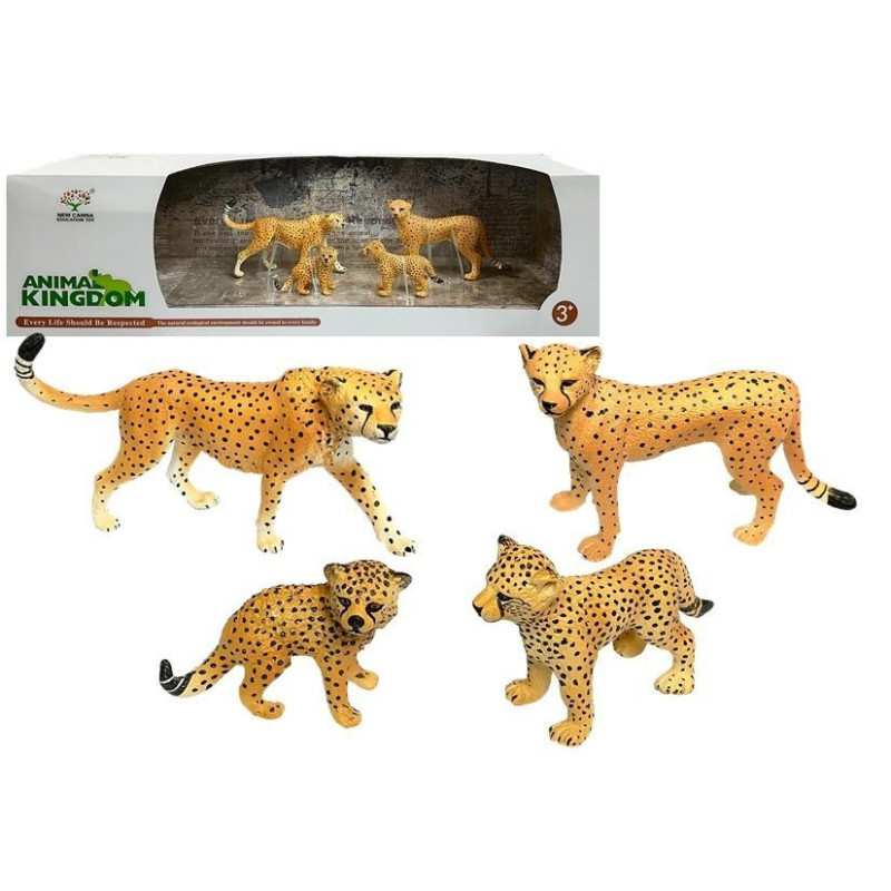 Gepard Figurki Edukacyjne Dzikie Zwierzęta 4 sztuki sawanna EAN: 5905884454336