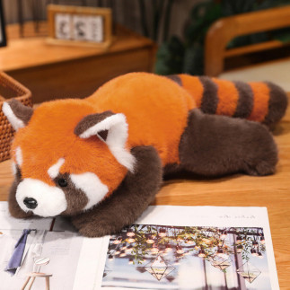 Pluszowa maskotka przytulanka panda czerwona obciążone łapki 30cm