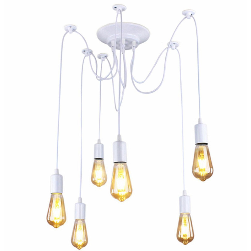 Lampa sufitowa 6 ramion biała Zd74b, EAN: 5907621815790