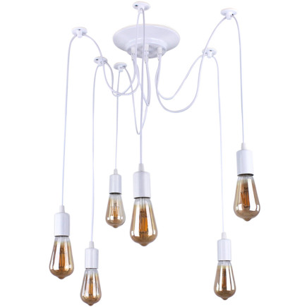 Lampa sufitowa 6 ramion biała Zd74b, EAN: 5907621815790