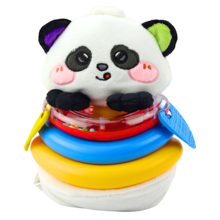 Zabawka sensoryczna Tumbler Panda Piramidka Bujana Gryzak Grzechotka EAN: 5905991052524