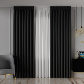 Serina tkanina dekoracyjna, wysokość 300cm, kolor 089 czarny