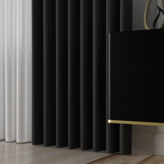 Serina tkanina dekoracyjna, wysokość 300cm, kolor 089 czarny