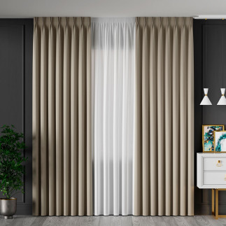 Serina tkanina dekoracyjna, wysokość 300cm, kolor 029 jasny beżowy