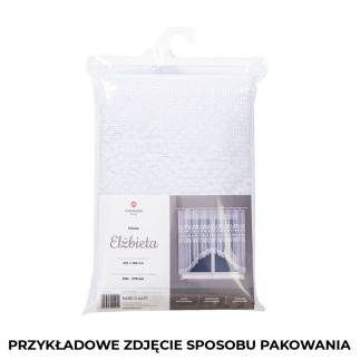 Elżbieta firanka żakardowa gotowa, szerokość 310 x wysokość 160cm, kolor 001 biały