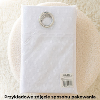 Firana gotowa na taśmie, szerokość 140cm x wysokość 250cm, kolor 001 biały