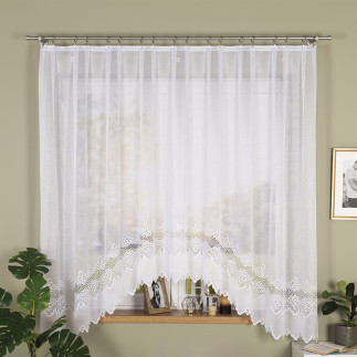 Modesta firanka żakardowa gotowa, szerokość 300 x wysokość 180cm, kolor 001 biały