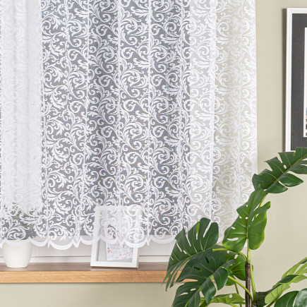 Firanka żakardowa Katarzyna 300x160 cm, kolor biały 001, gotowa na prosto - EAN: 5907693292901