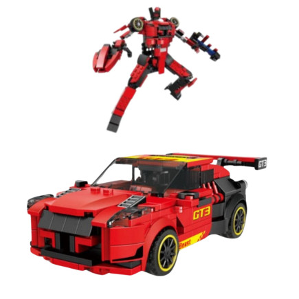 Klocki konstrukcyjne Robot Auto 2w1 GT3 Czerwony 335 el. EAN: 5905991056980