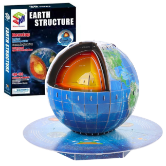 Puzzle 3d edukacyjne planeta ziemia jądro ziemskie 50el