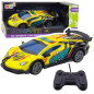 Zdalnie sterowany samochód sportowy RC z LED, żółty, EAN: 5905991068501
