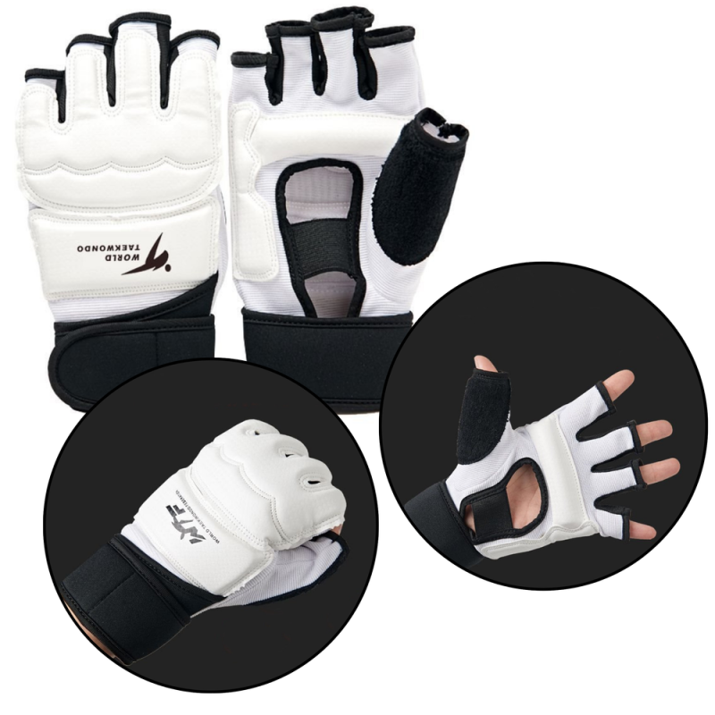 Rękawiczki sportowe do taekwondo etui białe rozmiar XS EAN: 5905991059790
