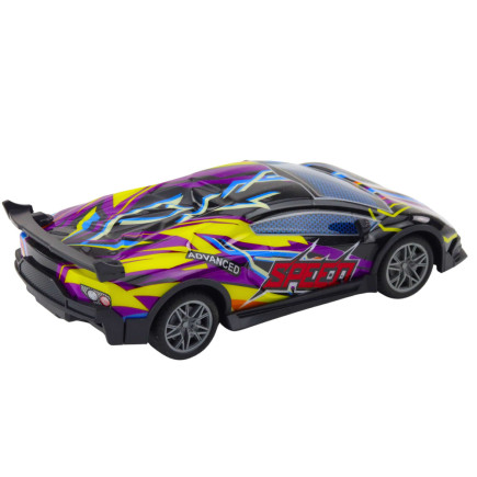 Zdalnie sterowany samochód sportowy RC z LED fioletowy - EAN: 5905991068518