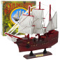 Czerwony Żaglowiec Dekoracyjny MODEL KOLEKCJONERSKI 24x23cm - EAN: 5905991049289