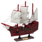 Czerwony Żaglowiec Dekoracyjny MODEL KOLEKCJONERSKI 24x23cm - EAN: 5905991049289