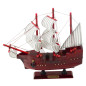 Czerwony Żaglowiec Dekoracyjny MODEL KOLEKCJONERSKI 24x23cm - EAN: 5905991049289
