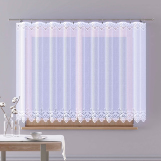 Firanka żakardowa gotowa, rozmiar 150x145cm, kolor biały 001