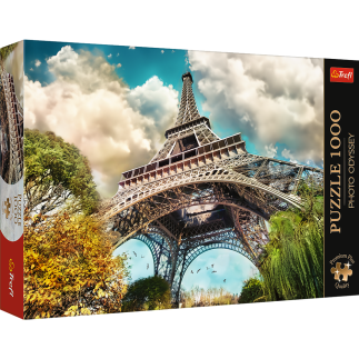 Puzzle- 1000 premium plus wieża eiffel w paryżu, francja trefl 10815