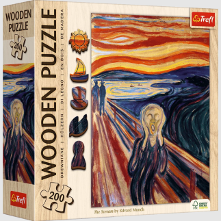 Puzzle - 200 puzzle drewniane - krzyk - trefl 20252