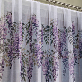 Wisteria firanka żakardowa 023426, wysokość 240cm, kolor 001 biały