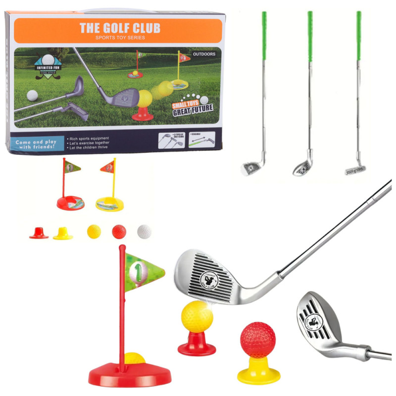 Zestaw golfowy dla dzieci - kije, piłeczki, flagi, podstawki 48el | EAN: 5905991073284