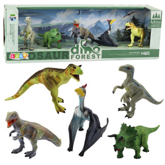 Zestaw realistycznych figurek dinozaurów las 5el