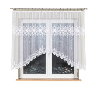 Żaneta firanka żakardowa gotowa, szerokość 300 x wysokość 135cm, kolor 001 biały