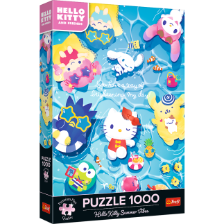 Puzzle - 1000 premium plus - hello kitty letni relaks trefl  12067