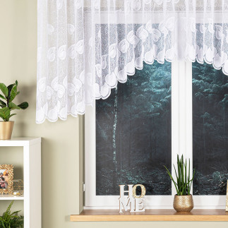 Nora firanka żakardowa gotowa, szerokość 400 x wysokość 100cm, kolor 001 biały