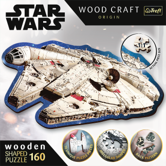 Puzzle drewniane star wars 160 el. sokół millennium trefl 20189