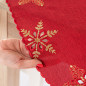 Błyszczące Śnieżynki - Bieżnik Haftowany Czerwony 40x140 cm EAN: 5906450022218