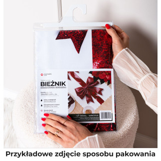 Kokarda szkoti serweta nina wodoodporna, 80x80cm, kolor 001 biały