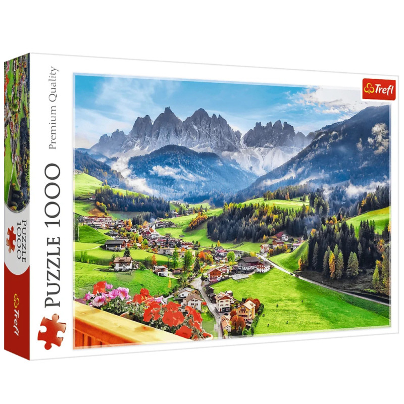 Puzzle 1000 - St. Magdalena, Dolomity, Włochy Trefl 10946 EAN: 5900511109467