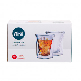 ANDREA KPL. 2 SZKLANEK TERMICZNYCH 300 ML