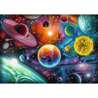 Puzzle Kosmiczna Przygoda 1000 elementów Trefl EAN: 5900511109313