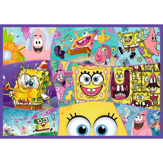 Puzzle - Szalony Świat Sponge Boba 4x250 Trefl EAN: 5900511133424