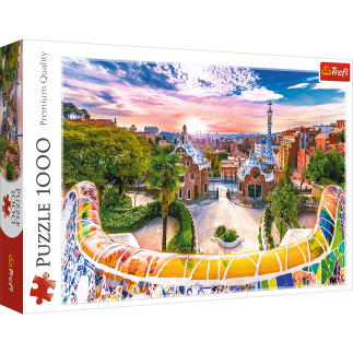 Puzzle - 1000 - zachód słońca nad barceloną, hiszpania 10711