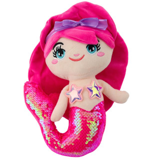 Pluszowa syrenka przytulanka ogon w cekiny intensywny róż 28cm EAN: 5905991048787