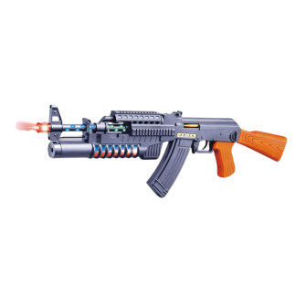Zabawkowy karabin AK-47 z symulacją strzałów, światłem LED i dźwiękami - EAN: 5905991070184