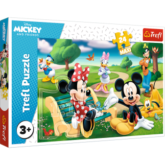 Puzzle - 24maxi - myszka miki w gronie przyjaciół - disney standard characters trefl 14344