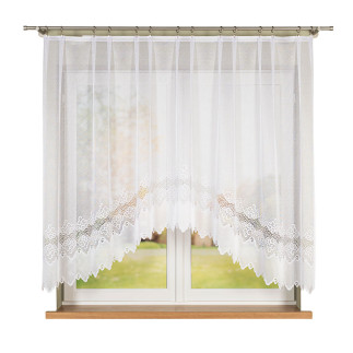 Modesta firanka żakardowa gotowa, szerokość 250 x wysokość 150cm, kolor 001 biały