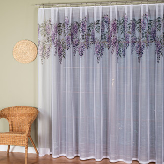 Wisteria firanka żakardowa 023426, wysokość 230cm, kolor 001 biały
