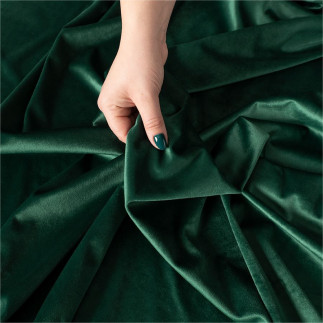 Velvi tkanina dekoracyjna, wysokość 300cm, kolor 010 ciemny zielony  butelkowy