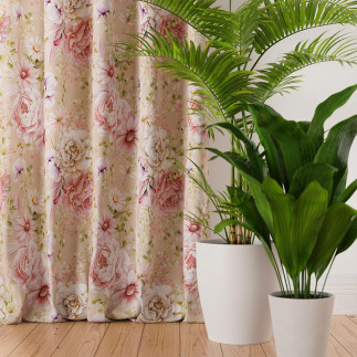 Blumia tkanina dekoracyjna velvet, 150cm, kolor 004 beżowy