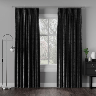 Velvi tkanina dekoracyjna, wysokość 300cm, kolor 111 czarny