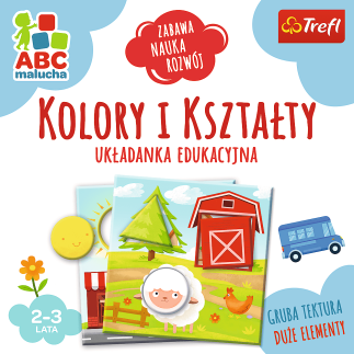 Gra układanka edukacyjna kolory i kształty z serii abc malucha trefl 01939