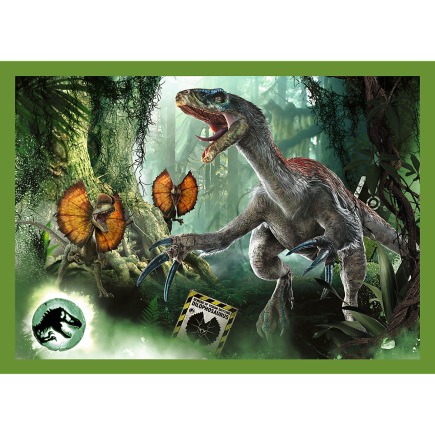 Puzzle 4w1 Groźne Dinozaury Universal Jurassic World Trefl EAN 5900511346077