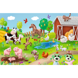 Puzzle 24 Maxi Bobaski i Zwierzęta Trefl - EAN: 5900511143720