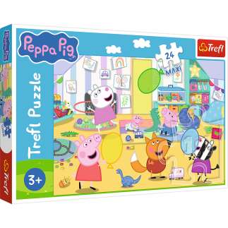Puzzle 24 maxi - piękna peppa - świnka peppa trefl 14367